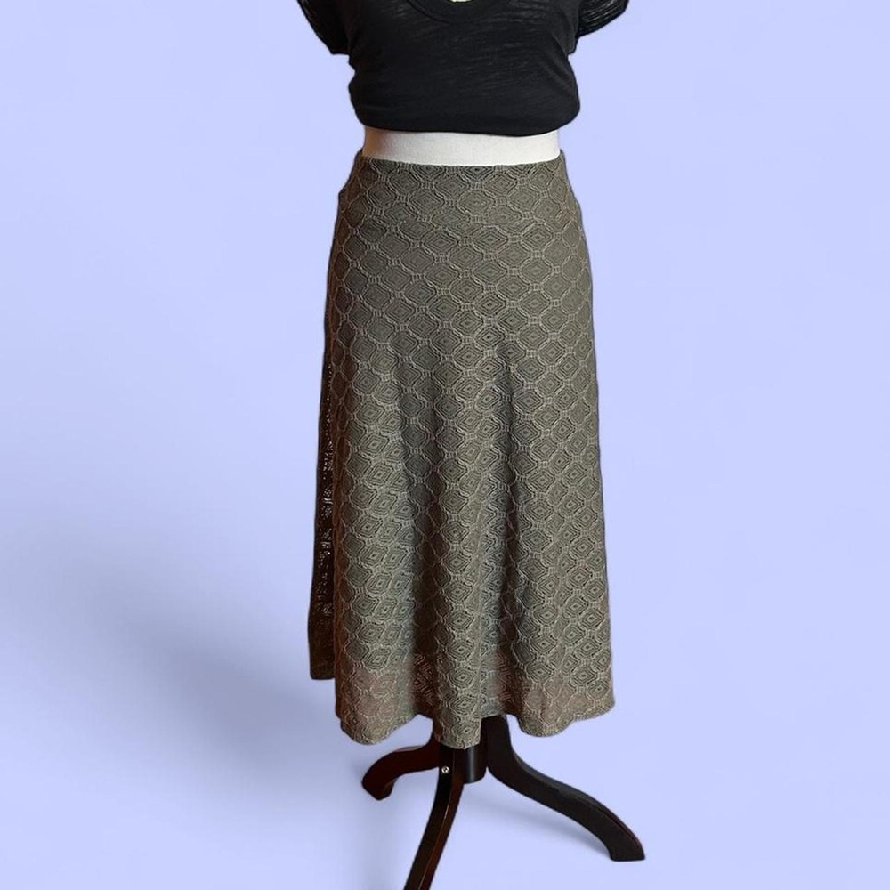 Zac & Rachel Gray Diamond Midi Skirt